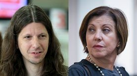 זהבה גלאון ואילן לוקאץ, צילום: יונתן סינדל פלאש 90